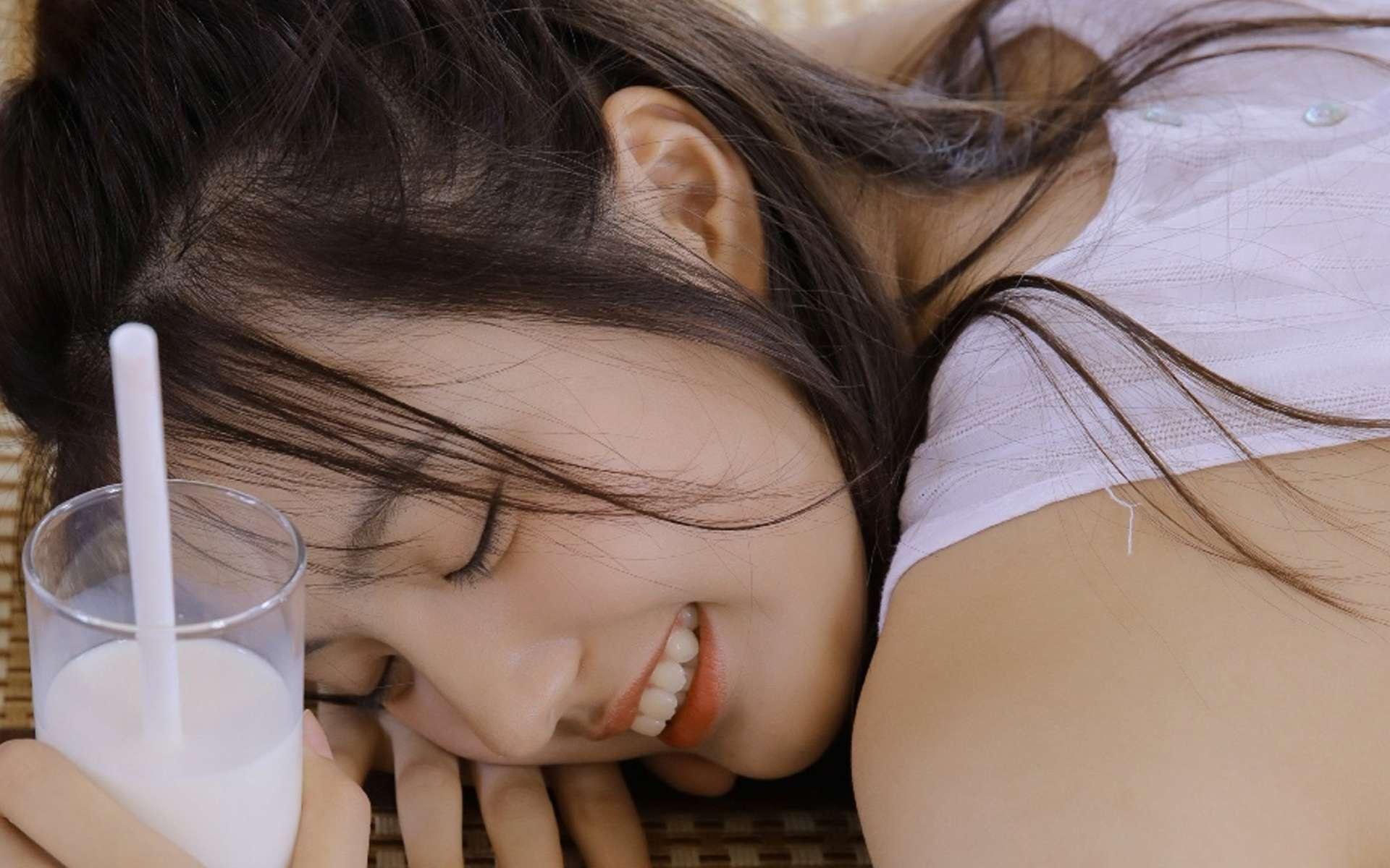 她剛剛洗完澡